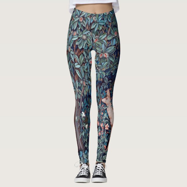 Djur i skogen, William Morris Leggings (Framsida)