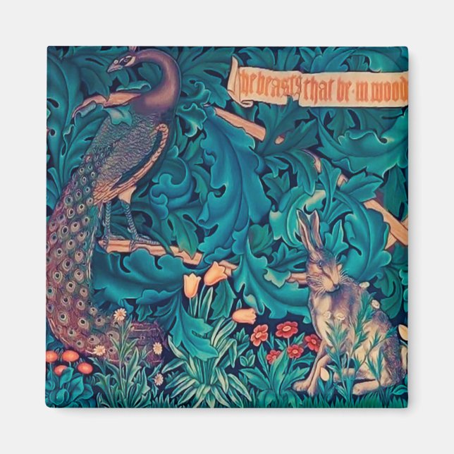 Djur i skogen, William Morris Magnet (Framsidan)