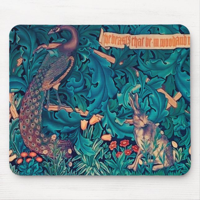 Djur i skogen, William Morris Musmatta (Framsidan)