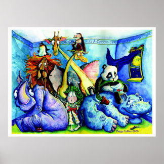 djur i sovrummet poster