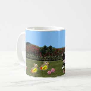 Djur i trädgård kaffemugg
