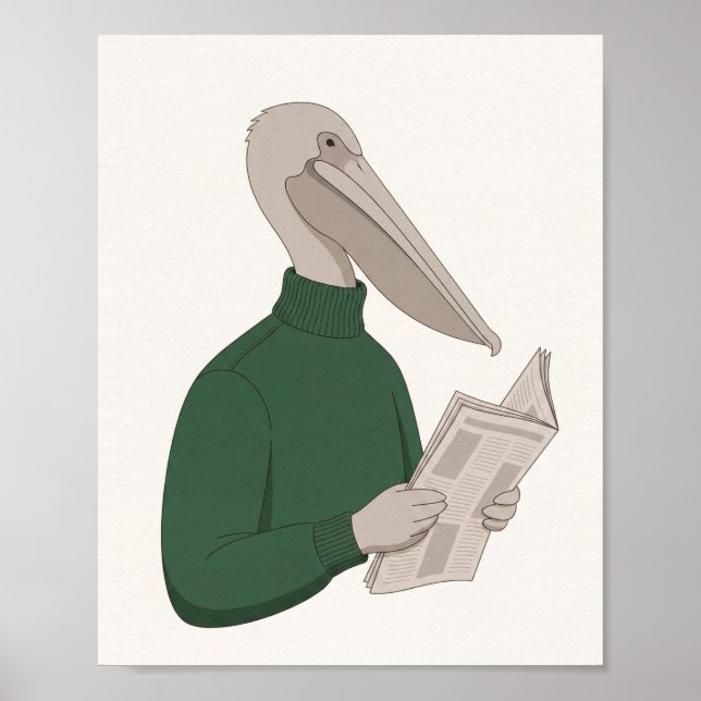 Djur i tröja Konst nr 3 Poster (Framsidan)