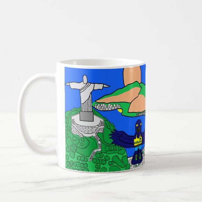 Djur i världen, Brasilien: Hyacint Macaw Kaffemugg (Vänster)