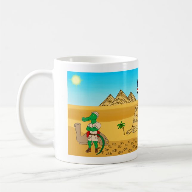 Djur i världen, Egypten: Krokodil & Kamel Kaffemugg (Vänster)