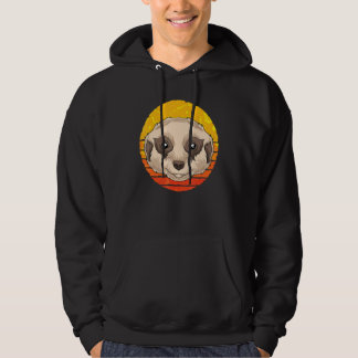 Djur i zoo Afrika Safari Retro Meerkat Hoodie