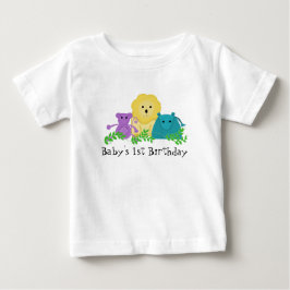 Djur i Zoo Baby's 1-årsdag Tröja
