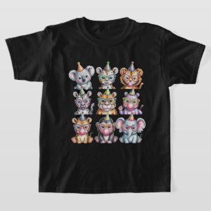 Djur i zoo Vilda djur Födelsedagsfest Djurdag T Shirt