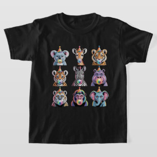 Djur i zoo Vilda djur Födelsedagsfest Djurdag T Shirt