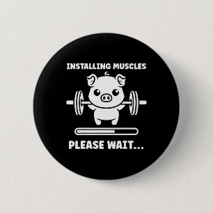 Djur Installerar Muskler Fitness Bodybuilding Gris Knapp