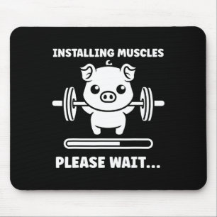 Djur Installerar Muskler Fitness Bodybuilding Gris Musmatta