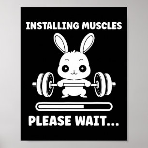 Djur Installerar Muskler Fitness Bodybuilding Kani Poster