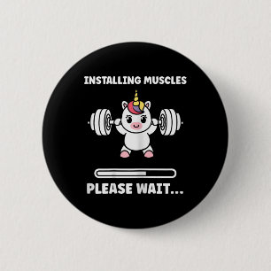 Djur Installerar Muskler Fitness Bodybuilding Un Knapp