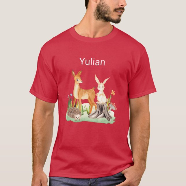 Djur kanin igelkott Yulian flicka T Shirt (Framsida)