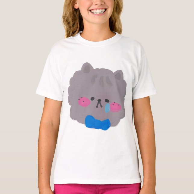 djur Katt T Shirt (Framsida)