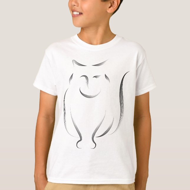 Djur - Katt Tee Shirt (Framsida)