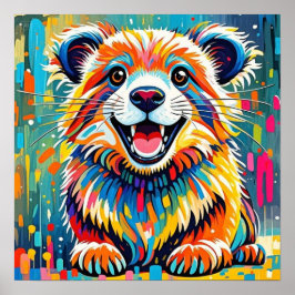 Djur konstnärlig design med djärva, dynamiska poster