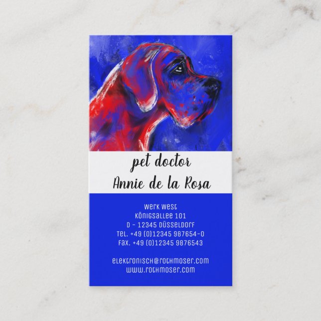Djur läkare visitkort (Framsida)