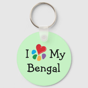 Djur Lover_I hjärta min Bengal Nyckelring