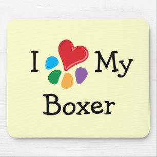 Djur Lover_I hjärta min boxare Musmatta