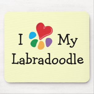 Djur Lover_I hjärta min Labradoodle Musmatta