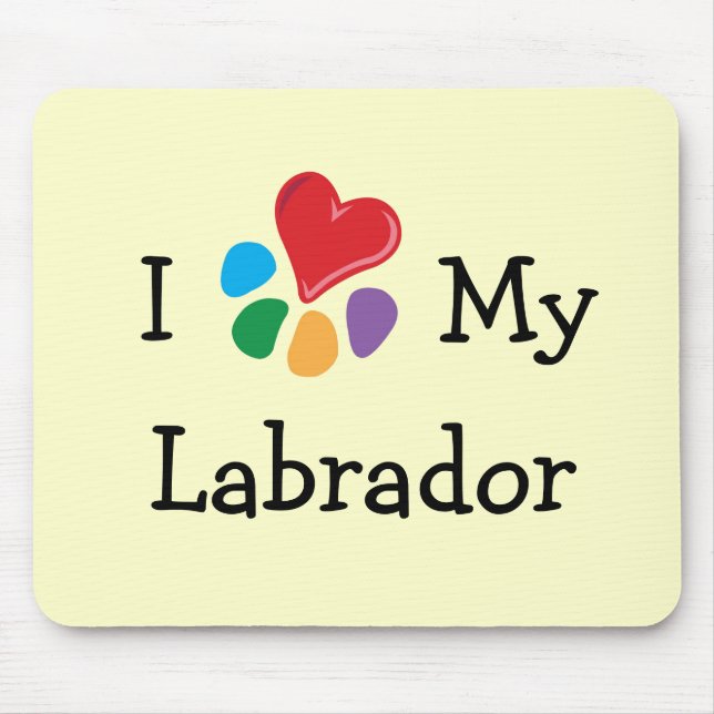 Djur Lover_I hjärta min Labrador Musmatta (Framsidan)