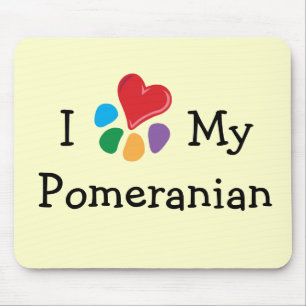 Djur Lover_I hjärta min Pomeranian Musmatta