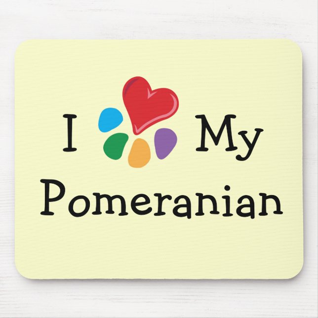 Djur Lover_I hjärta min Pomeranian Musmatta (Framsidan)
