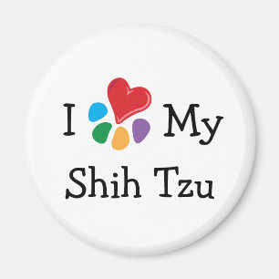 Djur Lover_I hjärta min Shih Tzu Magnet