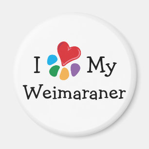 Djur Lover_I hjärta min Weimaraner magnet