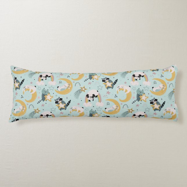 Djur, Måne och stjärnor Kroppskudde (Framsidan)