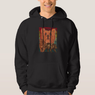 Djur med brunt björnskog (Retro Bear) Hoodie
