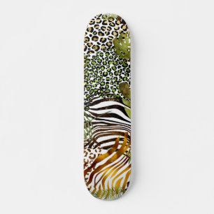 Djur med färgad abstrakt mini skateboard bräda 18,5 cm