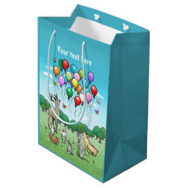 Djur med födelsedagsballonger