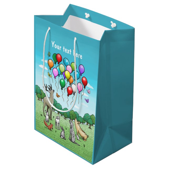 Djur med födelsedagsballonger (Baksidan Vinklad)