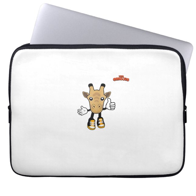 Djur med giraffe thumb uppåt laptop fodral (Framsidan)