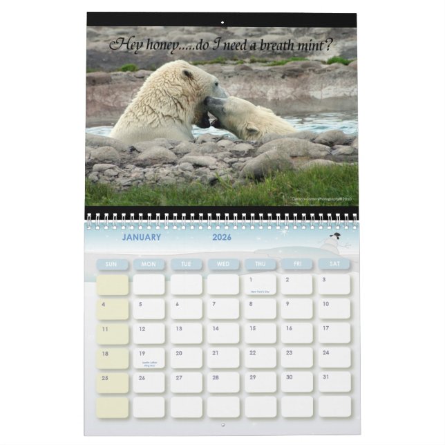 Djur med inställning kalender (Jan 2026)