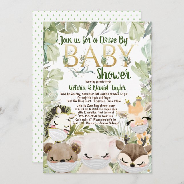 Djur med könsmognad vid spädbarnshögtalare inbjudningar (Fram/baksida)