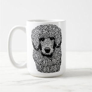 Djur med kvismisk Pudel Hund djurhuvud Pets art Kaffemugg