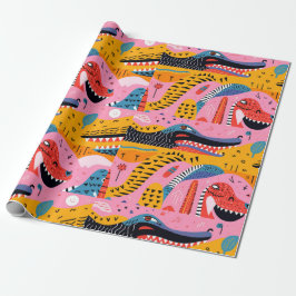 Djur med mönster med lugg Pappra Presentpapper