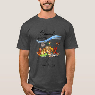 djur med oss inte för oss retro t shirt