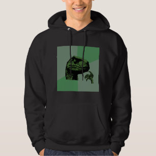 Djur Meme för Philosoraptor Dinosaurrådgivning Hoodie