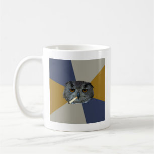 Djur Meme för rådgivning för uggla för Kaffemugg
