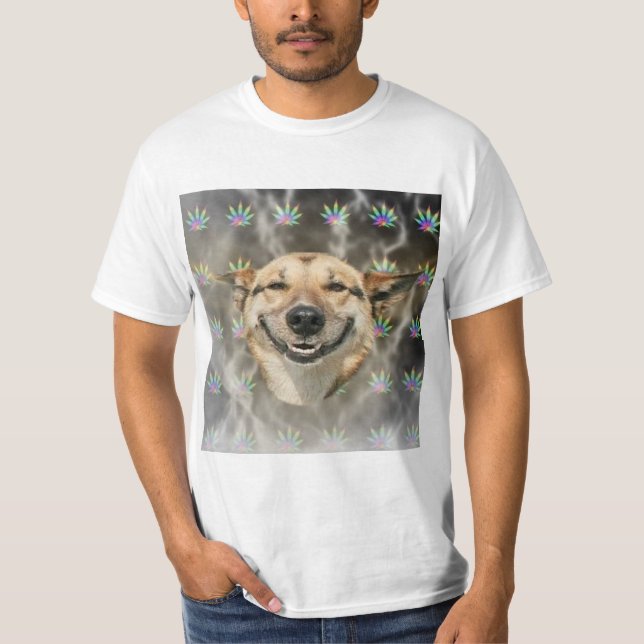 Djur Meme för Stonerhundrådgivning T-shirt (Framsida)