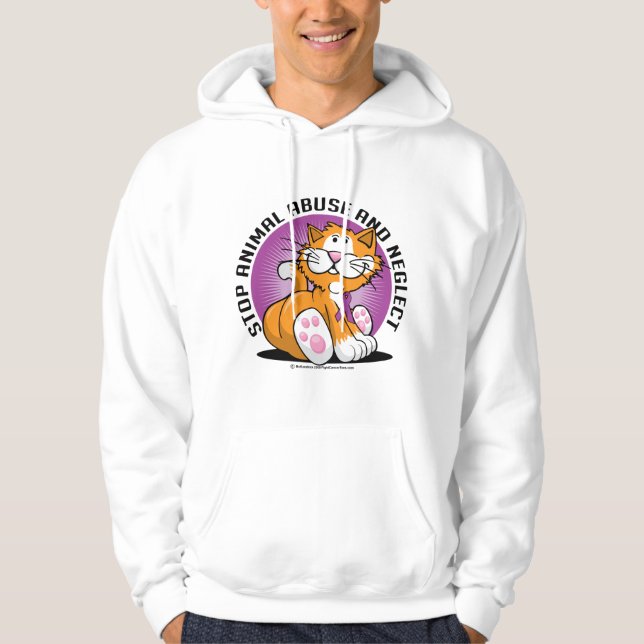 Djur missbrukkatt hoodie (Framsida)