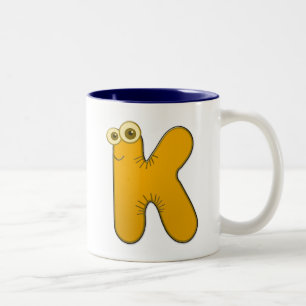 djur monogram - K Två-Tonad Mugg
