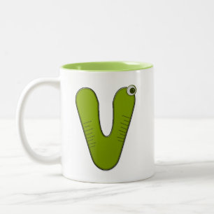 djur monogram - V Två-Tonad Mugg