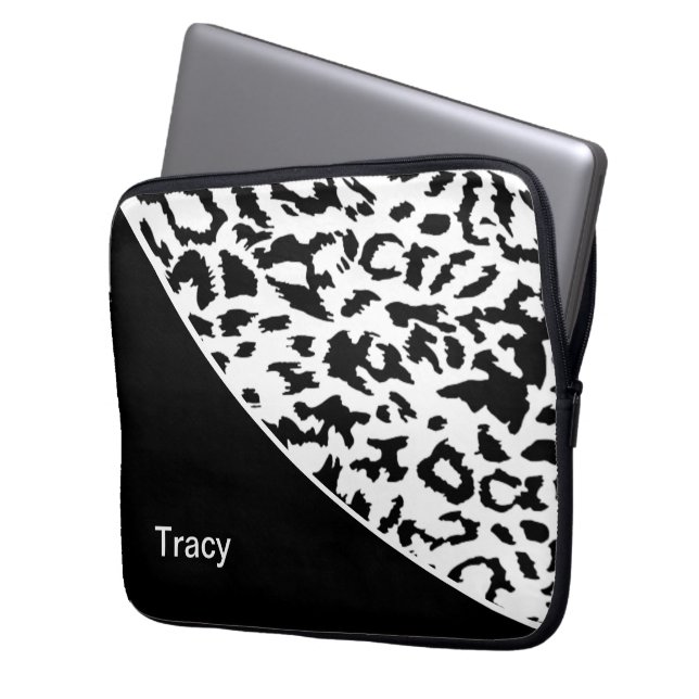 Djur mönsterMonogramlaptop sleeve (Framsidan Vänster)