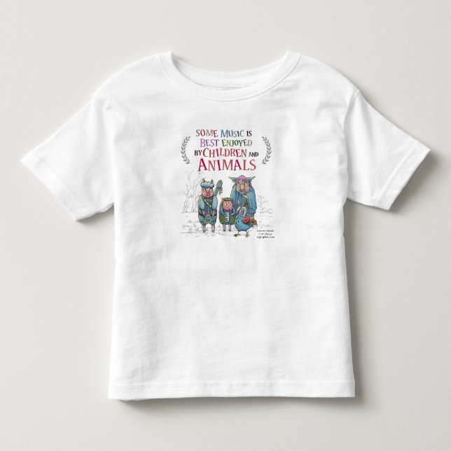 Djur musikbandutslagsplats tee shirt (Framsida)