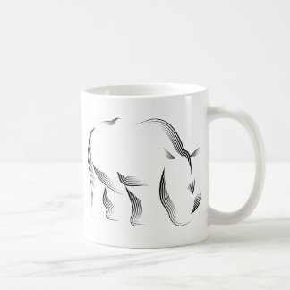 Djur - noshörning kaffemugg