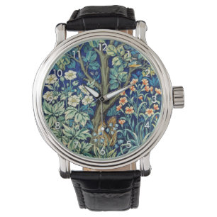 Djur och blommor, skog, William Morris Armbandsur